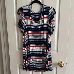 Lane Bryant Multicolor Striped Tunic